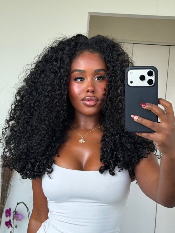2 packs of BERMUSE curly crochet hair - Natural Black Machine Made Feather Crochet Human Hair Extension.