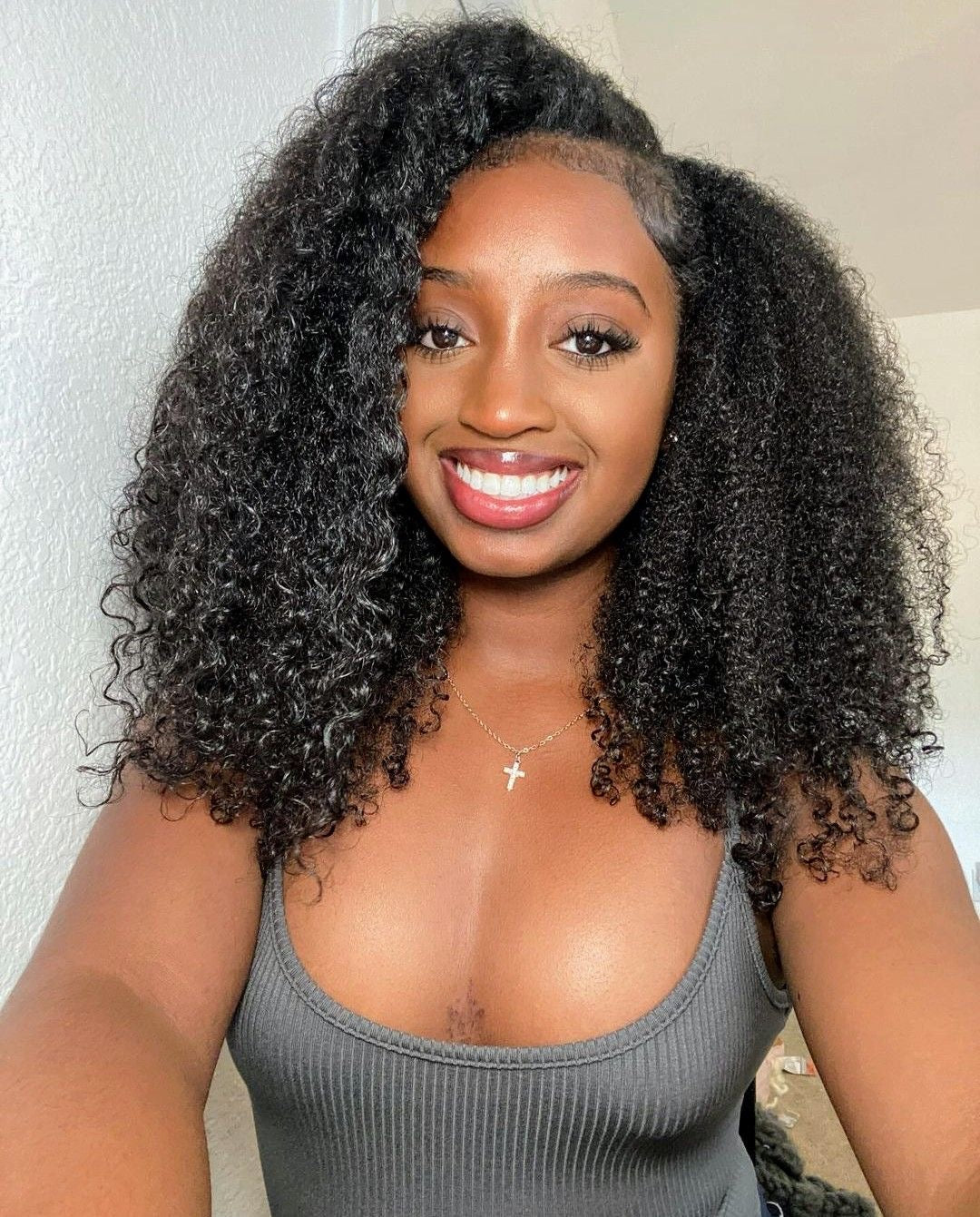 Raw Afro Curly Clip-Ins (100% human hair).