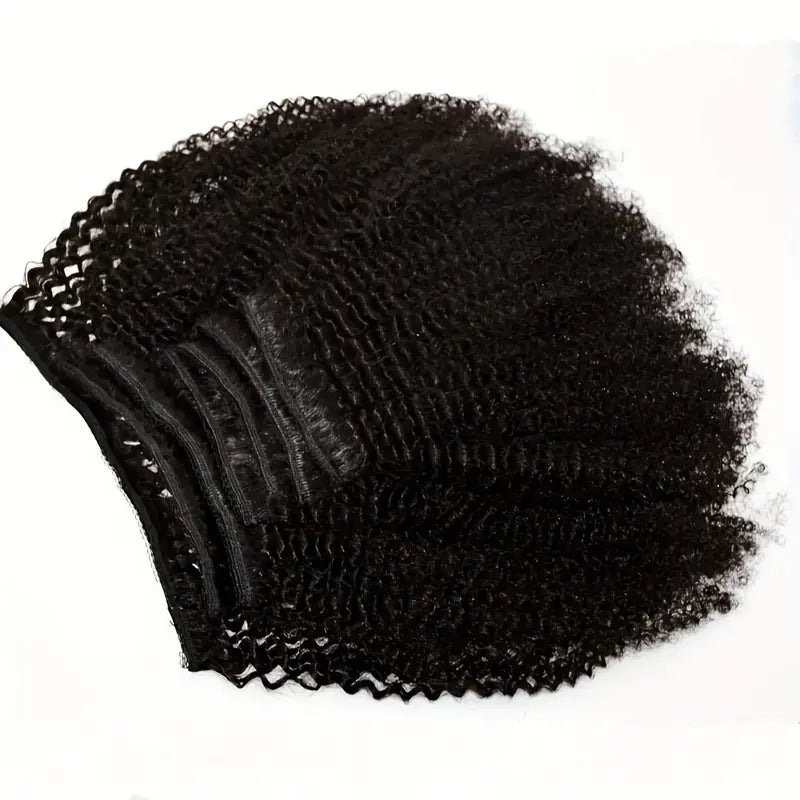 Raw Afro Curly Clip-Ins (100% human hair).