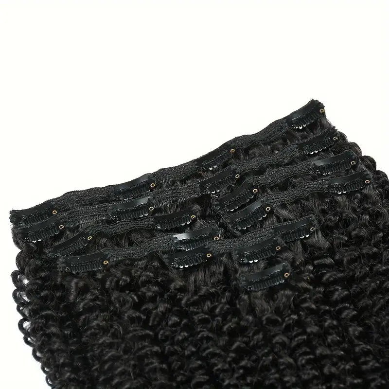 Raw Afro Curly Clip-Ins (100% human hair).